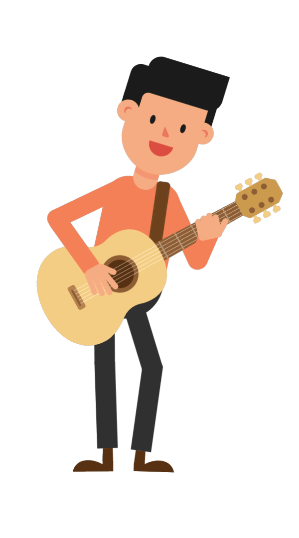 GIF man playing guitar